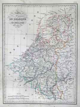 1835 Malte-Brun Map of Belgium and Holland or the Netherlands