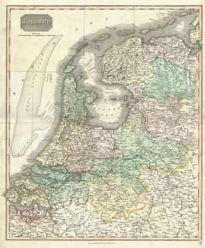 1817 Thomson Map of Holland (The Netherlands)