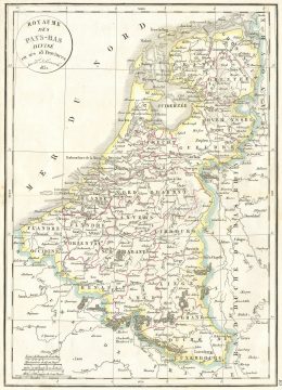 1832 Delamarche Map of Holland and Belgium
