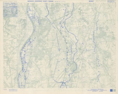 1944 Defence Overprint Map of Part of the Border Region between the Netherlands and Germany