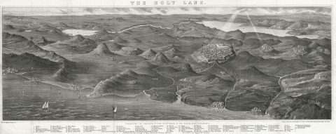 1840 Endicott View and Map of th Holy Land
