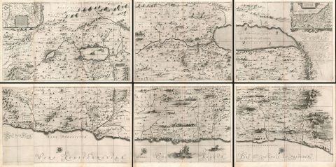 1662 Jansson and Hornius Map of the Holy Land, Israel, and Palestine