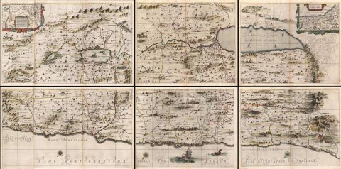 1662 Jansson and Hornius Map of the Holy Land, Israel, and Palestine