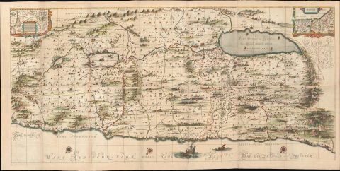 1662 Jansson and Hornius Map of the Holy Land, Israel, and Palestine