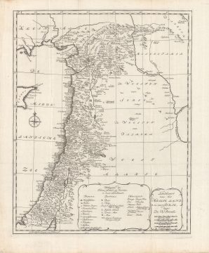 1778 Pockocke / Lindeman Map of the Holy Land, Eastern Mediterranean