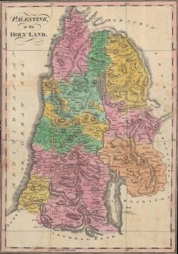 1834 Smiley Map of the Holy Land, Ancient Israel