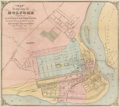 1874 Loomis and Kirtland City Plan or Map of Holyoke, Massachusetts