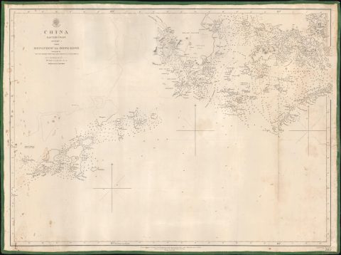 1853 Belcher / Ross Admiralty Chart of Mouth of the Pearl River, Macao, Hong Kong