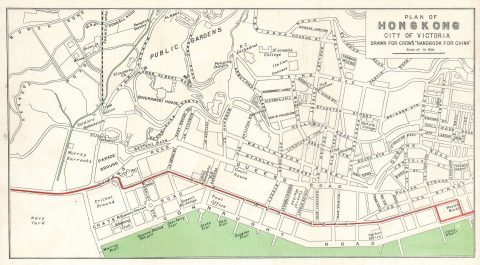 1921 Crow City Map or Plan of City of Victoria, Hong Kong