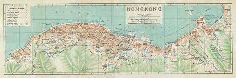 1924 Imperial Japanese Railway Map or Plan of Hong Kong