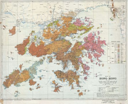 1936 Brock Geological Map of Hong Kong