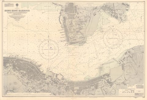 1960 / 1966 Admiralty Chart of Hong Kong Harbor