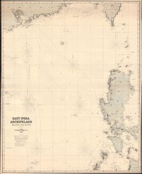 1870 Imray Blueback Nautical Map of Hong Kong, Taiwan, and the Philippines