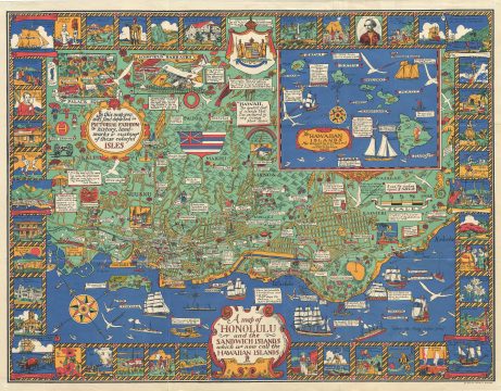 1927 Alexander Samuel MacLeod Pictorial Map of Honolulu, Hawaii