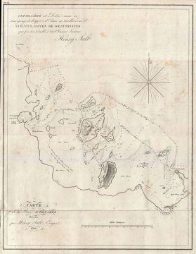 1810 Henry Salt Map of Howakil Island, Red Sea, Eritrea