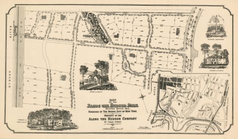 1909 Map of John Jay McKelvey's Along-the-Hudson Park in Spuyten Duyvil
