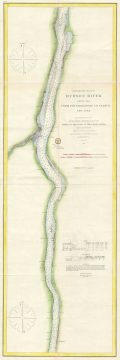1862 U. S. Coast Survey Map or Chart of the Hudson River, New York