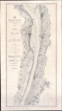 1911 U.S.C.G.S. Nautical Map of the Hudson River: New York to Haverstraw