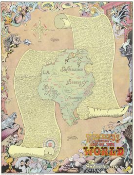 1970 Crabb and Shubb Psychedelic Humbead's Map of the World
