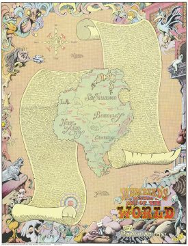 1970 Crabb and Shubb Psychedelic Humbead's Map of the World