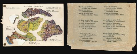 1920 Emich Irredentist Mechanical Map of Hungary