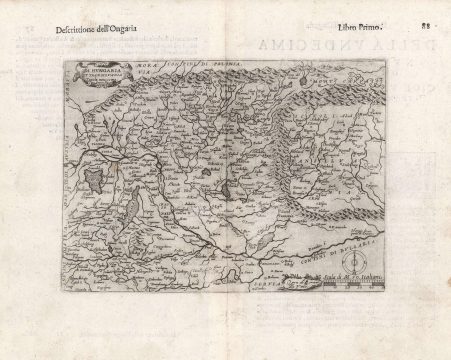1597 Franco / Valle map of Hungary and Transylvania