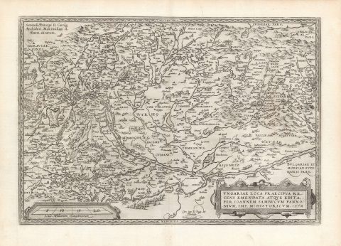1579 Ortelius Map of Hungary