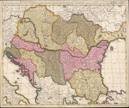 1705 Gerard and Leonard Valk Map of Hungary and the Lower Danube