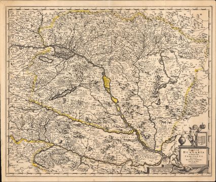 1688 Frederic De Wit Map of Hungary