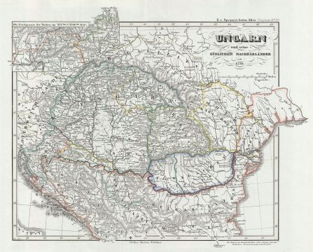 1854 Spruner Map of Hungary in 1526