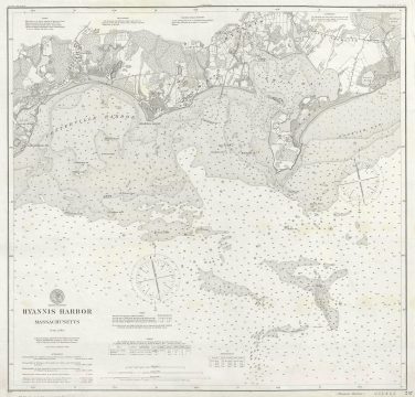 1906 U.S. Coast Survey Map of Hyannis Harbor (Hyannisport), Cape Cod