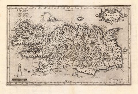 1630 Mercator / Hondius Map of Iceland: 2nd Accurate Map of Iceland