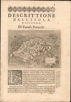 1576 Porcacchi Map of Iceland