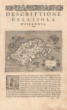 1576 Porcacchi Map of Iceland