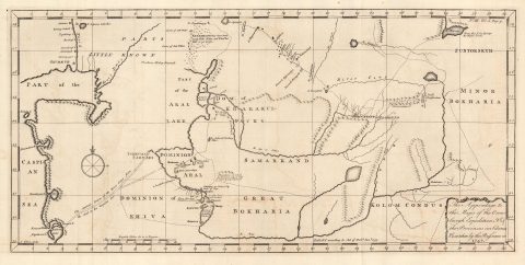 1753 Jonas Hanway Map of Independent Tartary