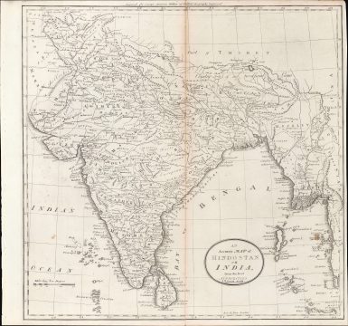 1796 Carey Map of India
