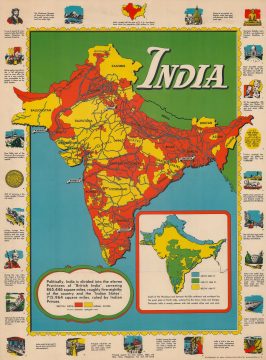 1945 Government of India Information Services Map of India