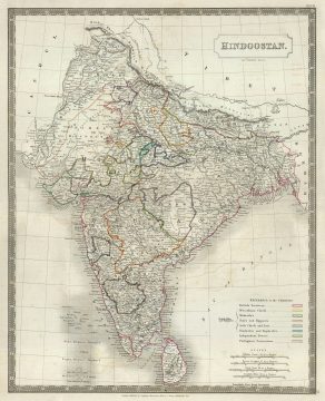 1835 Hall Map of India