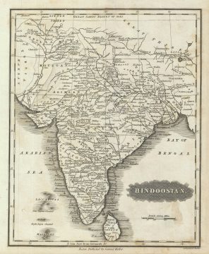 1828 Malte-Brun Map of India (Hindoostan)