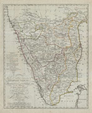 1804 German Edition of the Rennel Map of India