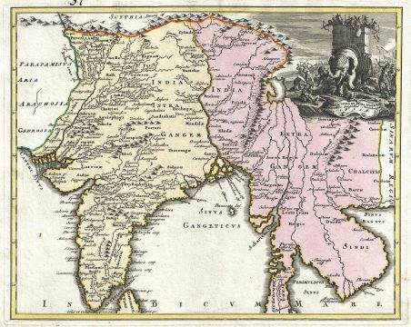 1720 Weigel Map of India and Southeast Asia