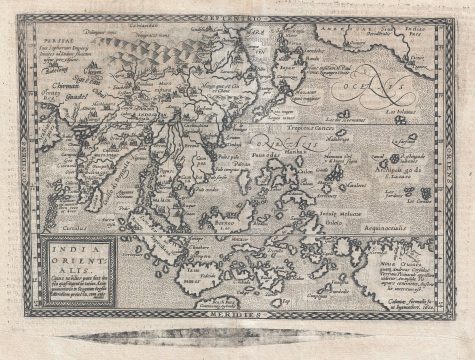 1600 Bussemacher Map of East Asia, India, and the East Indies
