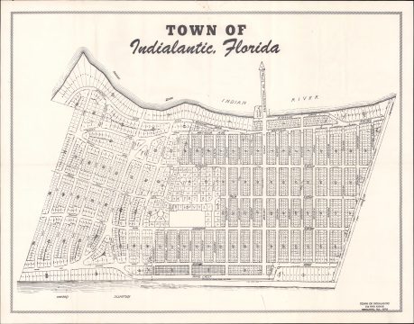 1965 Plat Map of Indialantic, Brevard County, Florida