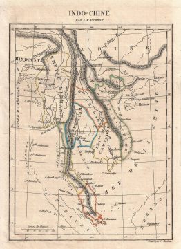 1850 Perrot Map of Indo-Chine