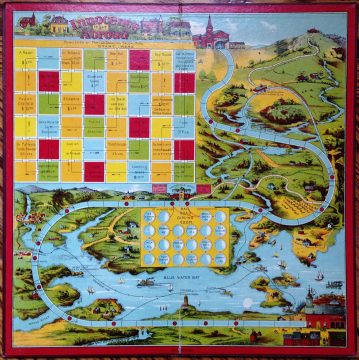 1888 Parker Brothers Fictional Map and Board Game