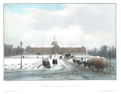 1845 Arnout View of Les Invalides, Paris, France