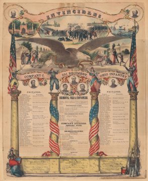 1862 U.S. Civil War Unit Roster Broadside of Company C, 32nd Regiment, Ohio Infantry