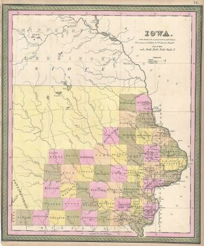 1849 Mitchell Map of Iowa