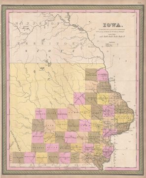 1849 Mitchell Map of Iowa