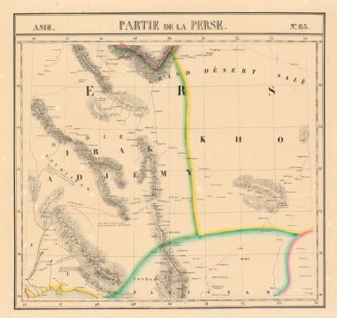 1827 Vandermaelen map of Eastern Iran and Part of Afghanistan